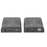Digitus Full HD HDMI KVM IP Extender Set, KVM-Switch schwarz, Full HD, 120m