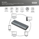 Digitus USB M.2 Festplattengehäuse SSD , Laufwerksgehäuse aluminium, NVMe 10Gbps USB 3.1Gen2
