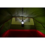 High Peak Tunnelzelt Zelt Falcon 4 grün/rot, Modell 2023, mit Vorbau für Gepäck