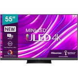 Hisense 55U8HQ, LED-Fernseher 138 cm (55 Zoll), schwarz, UltraHD/4K, Mini-LED, Triple Tuner, SmartTV, 120Hz Panel