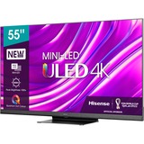 Hisense 55U8HQ, LED-Fernseher 138 cm (55 Zoll), schwarz, UltraHD/4K, Mini-LED, Triple Tuner, SmartTV, 120Hz Panel