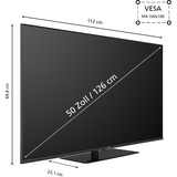 JVC LT-50VGQ8255, QLED-Fernseher 126 cm (50 Zoll), schwarz, UltraHD/4K, Triple Tuner, Google TV