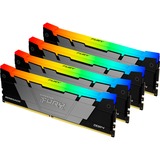Kingston FURY DIMM 32 GB DDR4-3200 (4x 8 GB) Quad-Kit, Arbeitsspeicher schwarz, KF432C16RB2AK4/32, Renegade RGB, INTEL XMP