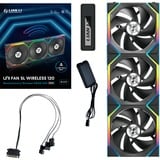 Lian Li UNI FAN SL120 Wireless 3er-Pack inkl. Controller, Gehäuselüfter schwarz, 124.5 mm
