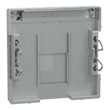 Merten Zentralplatte einfach mit Schriftfeld und Verschlussschieber, Abdeckung aluminium, Retail