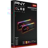 PNY DIMM 32 GB DDR5-6400 (2x 16 GB) Dual-Kit, Arbeitsspeicher schwarz, MD32GK2D5640036XRGB, XLR8 Gaming EPIC-X RGB, INTEL XMP, AMD EXPO