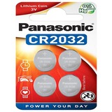 Panasonic Lithium Knopfzelle CR-2032EL/4B, Batterie 4 Stück, CR2032