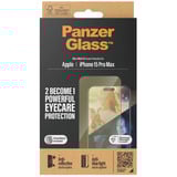 PanzerGlass EyeCare Displayschutz Ultra-Wide Fit, Schutzfolie transparent, iPhone 15 Pro Max, EasyAligner
