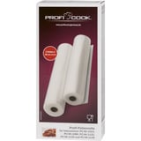 ProfiCook Vakuum-Folienrollen, 2 Stück, 28cm x 6m, Vakuumier-Folien transparent