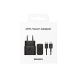 Samsung Schnellladegerät EP-T2510X 25 Watt, mit Kabel schwarz, GaN, PD 3.0, SFC, 1 Meter Kabel