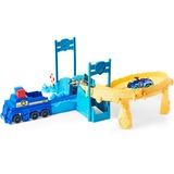 Spin Master Paw Patrol True Metal Chases Police Rescue Rennstrecken-Set , Rennbahn mit Metall-Fahrzeug von Chase, Maßstab 1:55