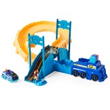 Spin Master Paw Patrol True Metal Chases Police Rescue Rennstrecken-Set , Rennbahn mit Metall-Fahrzeug von Chase, Maßstab 1:55