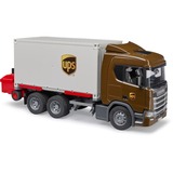 bruder 03582 Scania Super 560R Logistik LKW mit Mitnahmestapler, Modellfahrzeug 