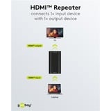 goobay HDMI-Signalverstärker 4K @ 30Hz, HDMI Verlängerung schwarz