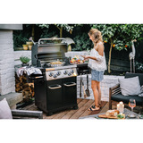 Broil King Gasgrill Regal 490 - BUNDLE schwarz/edelstahl, mit Seiten- und Heckbrenner, inkl. Gussplatte und Schutzhülle