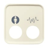 Busch-Jaeger Zentralscheibe Diagnostik-/Steckkontakt, Abdeckung weiß, Retail