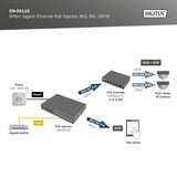 Digitus 8-Port Gigabit Ethernet PoE Injektor, 802.3bt, 250W, PoE-Injektor grau