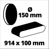 Einhell Stand-Band-Tellerschleifer TC-US 380, Bandschleifer rot/schwarz, 300 Watt