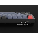 Keychron Q1 Knob, Gaming-Tastatur schwarz/blaugrau, DE-Layout, Gateron G Pro Red, Hot-Swap, Aluminiumrahmen, RGB