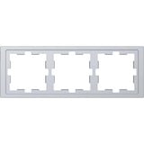 Merten Rahmen dreifach Edelstahl D-Life Typ MEG4030-6536 lackierter Thermoplast edelstahl, Retail