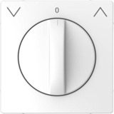 Merten Zentralplatte Rolladen Tast Rastschalter Einsatz Thermoplast brillant weiß, Retail