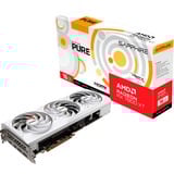 SAPPHIRE Radeon RX 7800 XT PURE GAMING OC 16G, Grafikkarte weiß, RDNA 3, GDDR6, 2x DisplayPort, 2x HDMI 2.1