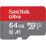 SanDisk Ultra 64 GB microSDXC, Speicherkarte UHS-I U1, Class 10, A1
