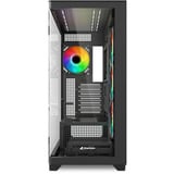 Sharkoon ELITE SHARK CA500 Generalüberholt, Tower-Gehäuse schwarz, Tempered Glass x 2