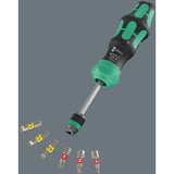 Wera Kraftform Kompakt 25 RA-R mit Tasche, Bit-Satz schwarz/grün, 6-teilig, 1/4", mit Ratschenfunktion und Rapidaptor Schnellwechselfutter