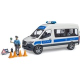 bruder 02683 MB Sprinter Polizei Einsatzfahrzeug mit Light & Sound Modul, Modellfahrzeug 
