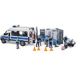 bruder 02683 MB Sprinter Polizei Einsatzfahrzeug mit Light & Sound Modul, Modellfahrzeug 