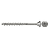 fischer Spanplattenschraube PowerFast 4,5x60 Senkkopf PZ 100 Stück, mit Teilgewinde, Edelstahl A2