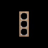 0 Abdeckrahmen 3-fach, Abdeckung holz, Retail