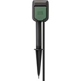 Brennenstuhl Connect WiFi Gartensteckdose 2-fach, mit Erdspieß und Montageplatte, Steckdosenleiste schwarz/grün, 10 Meter, Zeitschaltuhr, Sprachsteuerung