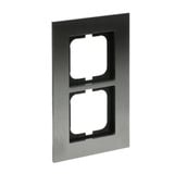 Busch-Jaeger Rahmen 2-fach edelstahl, Retail