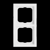 Busch-Jaeger Rahmen zwei-fach, zum Abdecken von Schaltern, Tastern und Steckdosen, matt weiß (matt), Retail