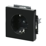 Busch-Jaeger Steckdose Schutzkontakt Steckdosen-Einsatz mit erhöhtem Berührungsschutz Typ F 16 Ampere 250 Volt anthrazit, Retail