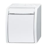 Busch-Jaeger Wechselschalter 2601/6 Wippe mit Komplettgehäuse weiß, Retail