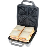 Cloer XXL-Sandwichmaker 6269 silber, für 4 Toasts