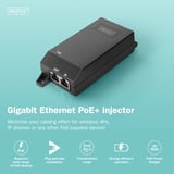 Digitus Gigabit Ethernet PoE+ Injektor, 802.3at 30 W, PoE-Injektor schwarz