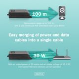 Digitus Gigabit Ethernet PoE+ Injektor, 802.3at 30 W, PoE-Injektor schwarz