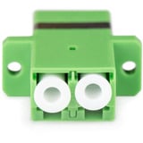 Digitus LWL Kupplung, Duplex, LC/APC > LC/APC Buchse, Single Mode OS2 grün, inkl. Schrauben