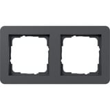 Gira Abdeckrahmen zwei fach, Abdeckung anthrazit, Retail