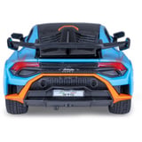 Jamara Lamborghini Huracán STO Diecast, Modellfahrzeug blau, Maßstab 1:32, inkl. Knopfzellen, Rückzugmotor