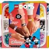 LEGO 41947 DOTS Disney Mickys Armband-Kreativset, Konstruktionsspielzeug 5-in-1 Bastelset, DIY Schmuckset für Kinder, mit Glitzer- und Minnie-Maus-Steinchen