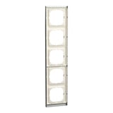 Merten Decor-Rahmen fünffach edelstahl, Retail