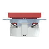 Merten Schutzkontakt-Steckdose mit erhöhtem Berührungsschutz und Schriftfeld, Unterputz, 16 Ampere, 250 Volt rot (glänzend), Retail