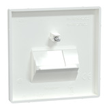 Merten Zentralplatte einfach für Universal-Anschluss-Einsätze, glänzend, Kunststoff, Unterputz weiß (glänzend), Retail