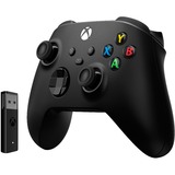 Microsoft Xbox Wireless Controller, Gamepad schwarz, Carbon Black, inkl. Wireless Adapter für Windows 10