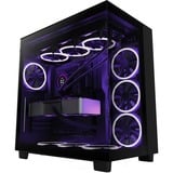 NZXT H9 Flow All Black, Tower-Gehäuse schwarz, Tempered Glass